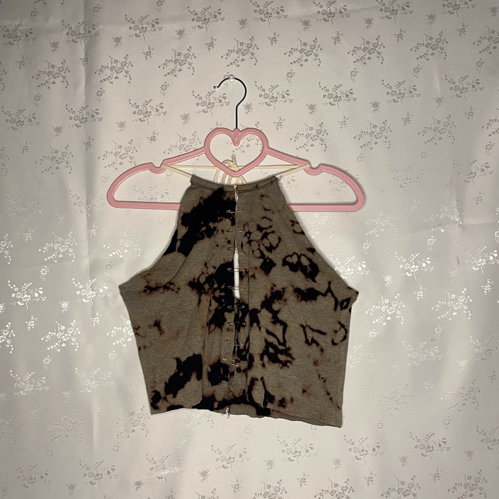 bleach tie dye halter